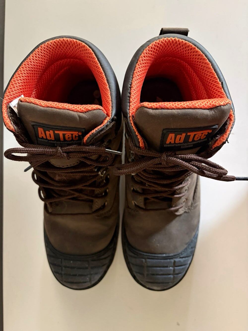 AdTec Men's Brown Leather Steel Toe Work Boots 8.5M ASTM F2413-05 1018 (0276)